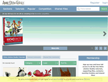 Tablet Screenshot of animestudiotutor.com